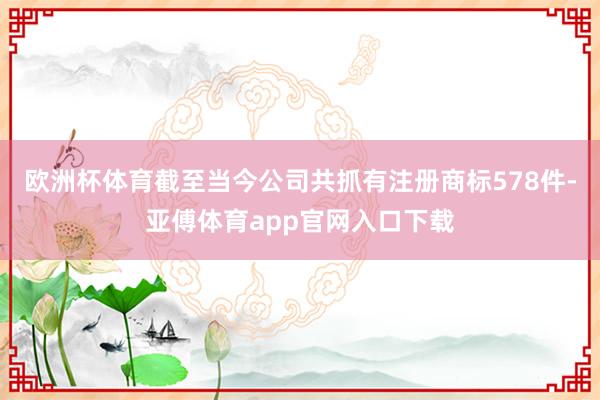 欧洲杯体育截至当今公司共抓有注册商标578件-亚傅体育app官网入口下载