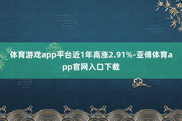 体育游戏app平台近1年高涨2.91%-亚傅体育app官网入口下载