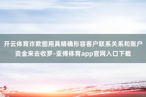开云体育诈欺图用具精确形容客户联系关系和账户资金来去收罗-亚傅体育app官网入口下载