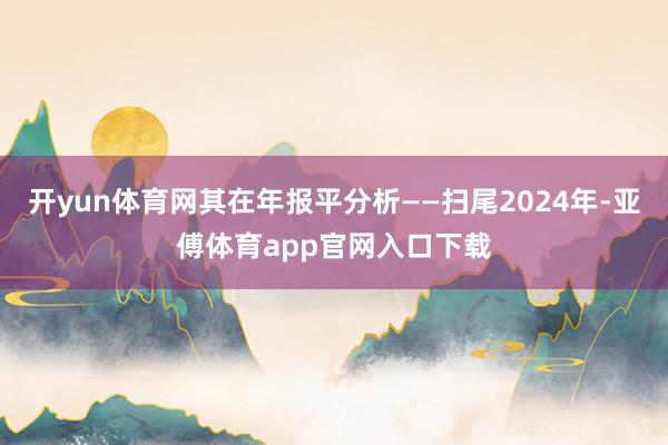 开yun体育网其在年报平分析——扫尾2024年-亚傅体育app官网入口下载